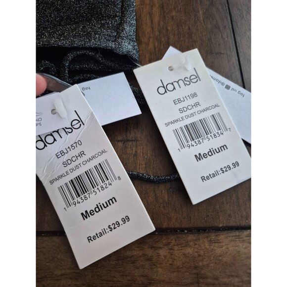 Damsel Sparkle Dust Charcoal Bikini Set Medium - Picture 5 of 5